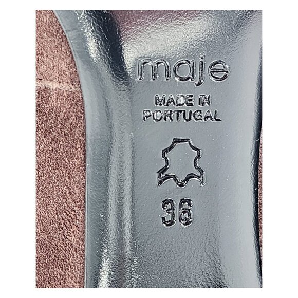 MAJE Fox Suede Ankle Fringe Bootie Brown NEW Floor Model - Picture 11 of 11